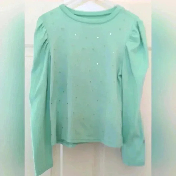 Evsive Other - Girls Puff Long Sleeve Jeweled Tee Mint green size 7 from Evsive. 3/$15